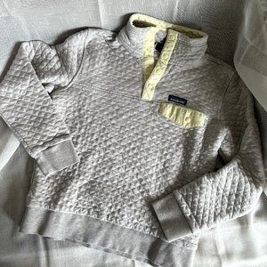 Patagonia Cream Cotton Quilt Snap-T Pullover